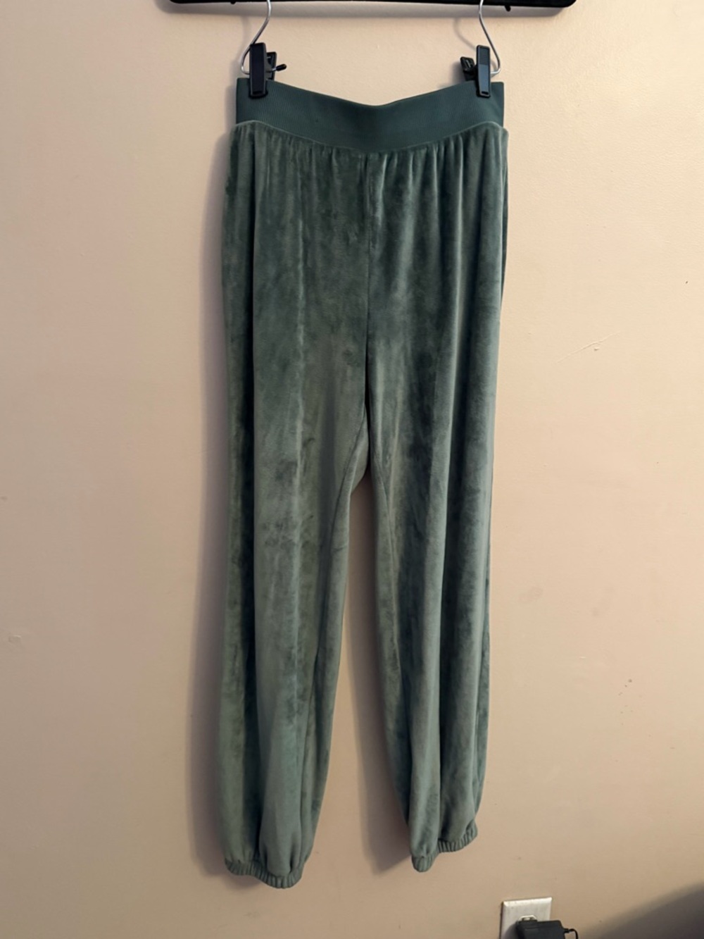 summersalt Forest Green Velour Joggers